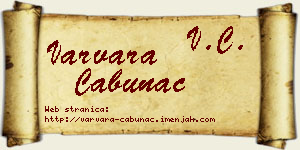 Varvara Cabunac vizit kartica